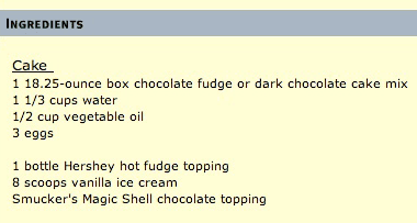 molton chocolate cake ingredients